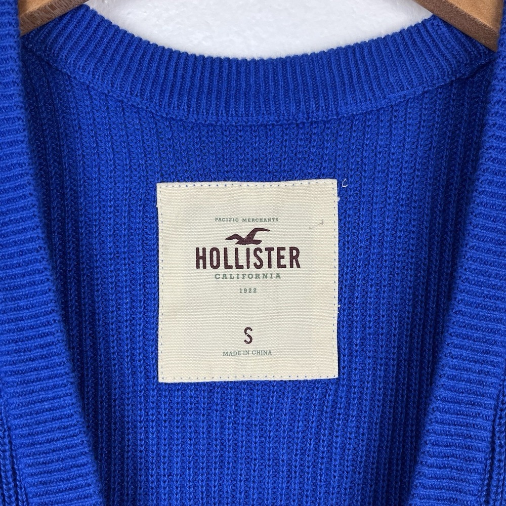 Hollister Women's Small Retro Varsity Letterman Sweater Cardigan Preppy - Picture 8 of 10